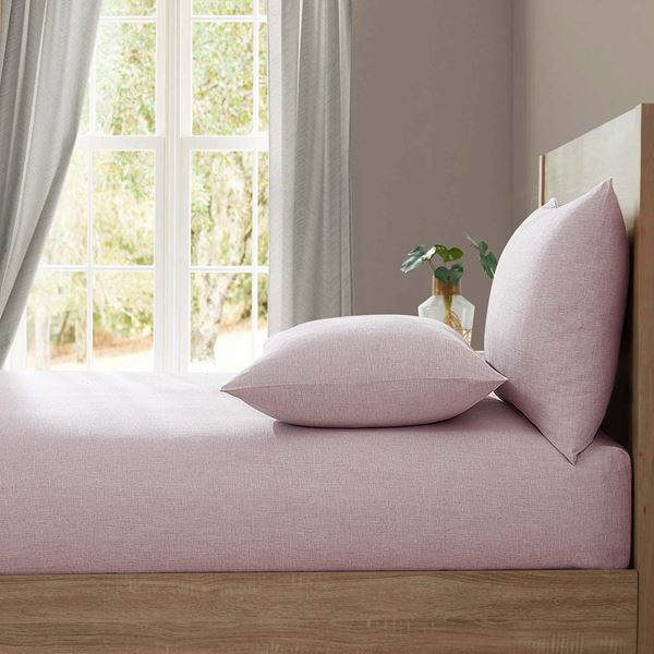 Lazy Linen Fitted Sheet - Pink